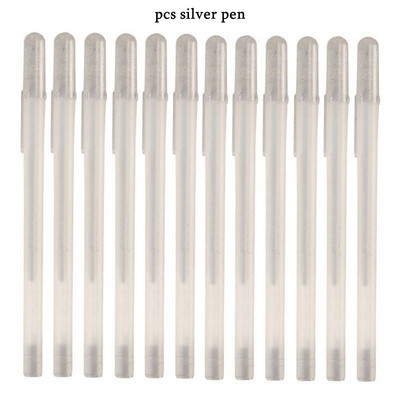 Set pix gel 3 culori auriu/argintiu/alb pixuri gel cerneală albă pentru hârtie neagră stilou alb desen, schiță, proiectare ilustrație