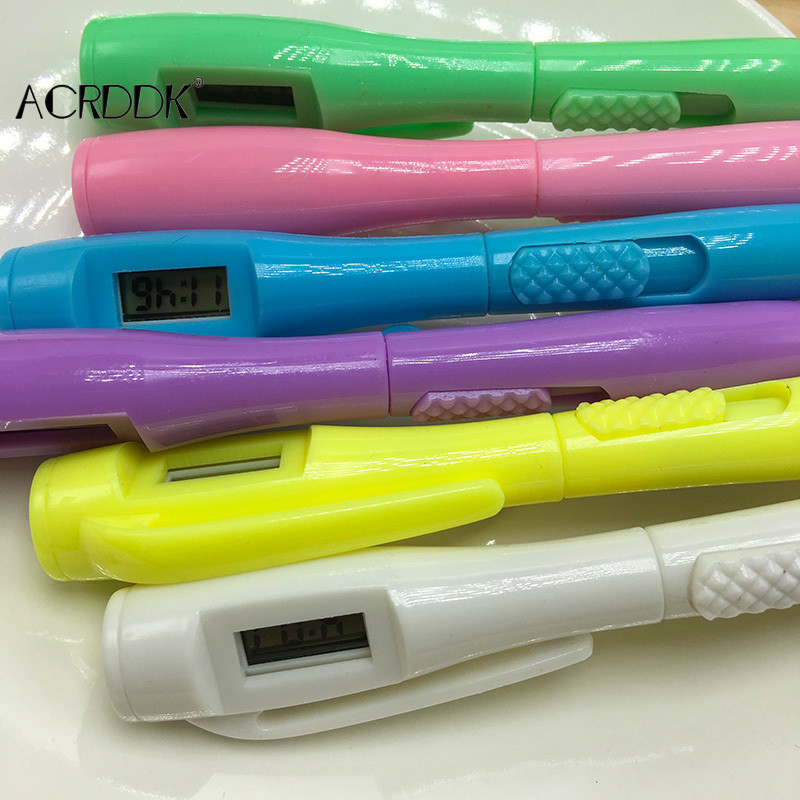 1 tk. Uudne pastapliiats digitaalkellaga Elektroonilise tindipliiatsi eksamipliiatsid Kellapliiats Koolitarbed, kirjutusvahendid