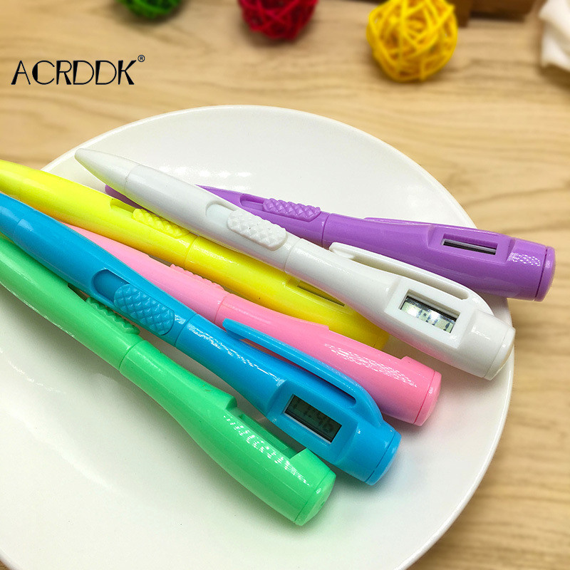 1 tk. Uudne pastapliiats digitaalkellaga Elektroonilise tindipliiatsi eksamipliiatsid Kellapliiats Koolitarbed, kirjutusvahendid