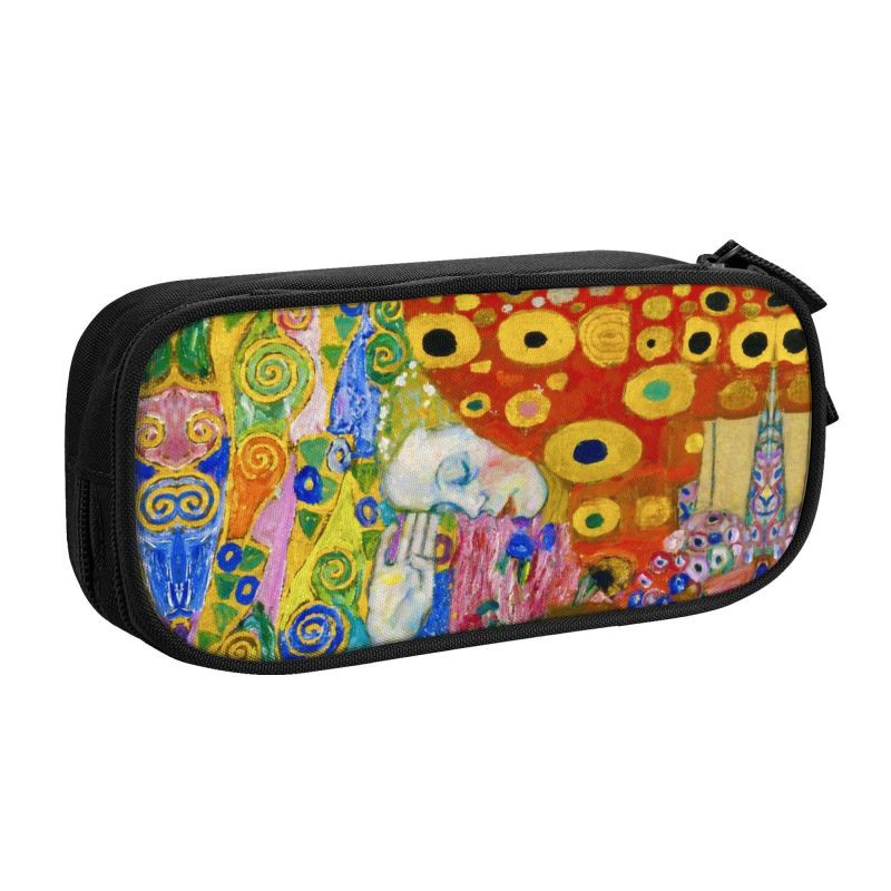 Gustav Klimti pliiatsiümbris poistele Gilrs Suure mahutavusega Artwork Pliiatsikott Box Koolitarvikud