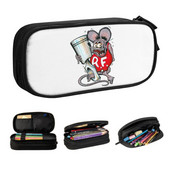 Individualizuotas juokingas animacinis filmukas Monster Rat Fink Kawaii pieštuko dėklas mergaitei berniukui didelės talpos pieštuko maišelis Studentų mokykla