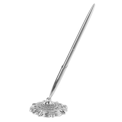 Apvalūs gelio rašikliai su pagrindinėmis reikmenimis Tušinukas, pritvirtintas prie stalo parašo rašymo įrankio skaitiklis Verslo biuras