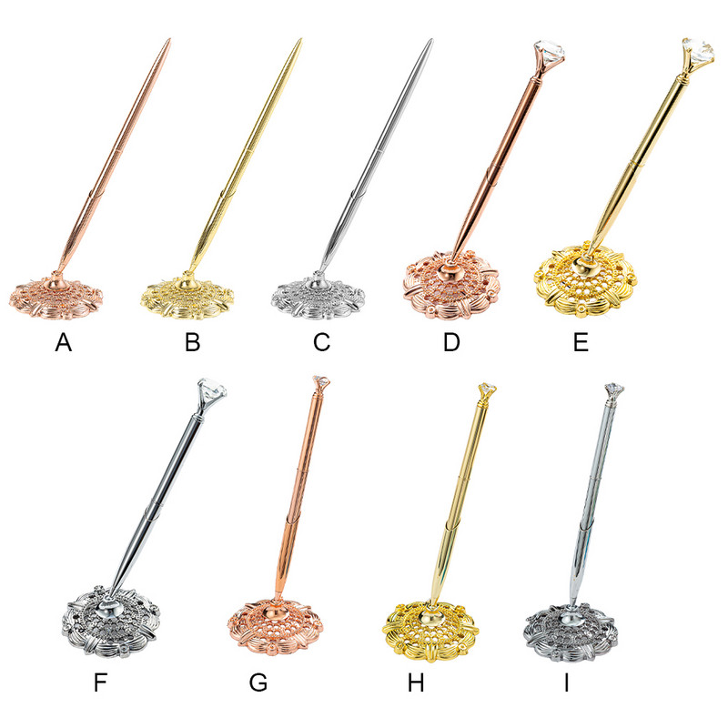 Apvalūs gelio rašikliai su pagrindinėmis reikmenimis Tušinukas, pritvirtintas prie stalo parašo rašymo įrankio skaitiklis Verslo biuras