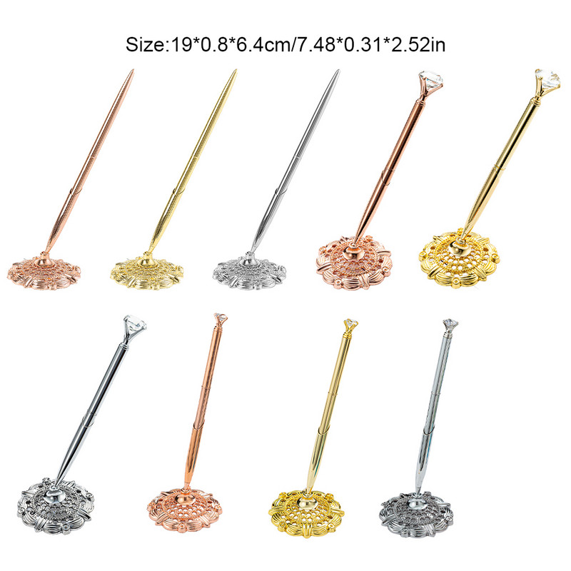 Apvalūs gelio rašikliai su pagrindinėmis reikmenimis Tušinukas, pritvirtintas prie stalo parašo rašymo įrankio skaitiklis Verslo biuras