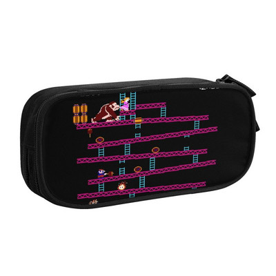 Προσαρμοσμένες vintage μολυβοθήκες Donkey Kong Kawaii για κορίτσια αγόρια Βιντεοπαιχνίδια Μεγάλης χωρητικότητας Σχολικά αξεσουάρ