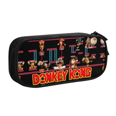 Προσαρμοσμένες vintage μολυβοθήκες Donkey Kong Kawaii για κορίτσια αγόρια Βιντεοπαιχνίδια Μεγάλης χωρητικότητας Σχολικά αξεσουάρ