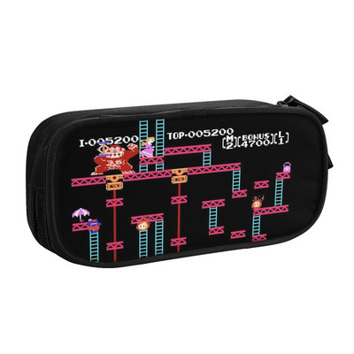 Προσαρμοσμένες vintage μολυβοθήκες Donkey Kong Kawaii για κορίτσια αγόρια Βιντεοπαιχνίδια Μεγάλης χωρητικότητας Σχολικά αξεσουάρ