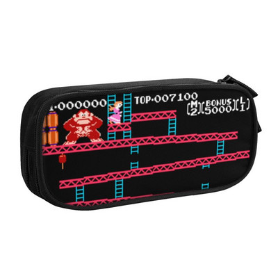 Προσαρμοσμένες vintage μολυβοθήκες Donkey Kong Kawaii για κορίτσια αγόρια Βιντεοπαιχνίδια Μεγάλης χωρητικότητας Σχολικά αξεσουάρ