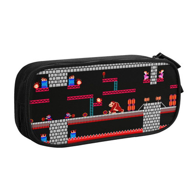 Προσαρμοσμένες vintage μολυβοθήκες Donkey Kong Kawaii για κορίτσια αγόρια Βιντεοπαιχνίδια Μεγάλης χωρητικότητας Σχολικά αξεσουάρ