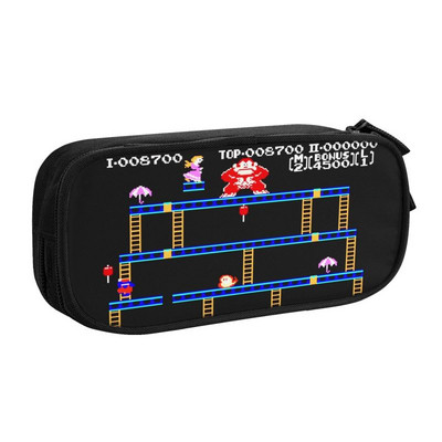 Προσαρμοσμένες vintage μολυβοθήκες Donkey Kong Kawaii για κορίτσια αγόρια Βιντεοπαιχνίδια Μεγάλης χωρητικότητας Σχολικά αξεσουάρ