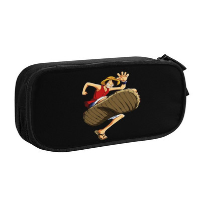 Roztomilý Luffy Smile One Pieces Pencil Case pre dievčatá a chlapcov, veľký úložný priestor pre anime a manga, ceruzka, školské potreby