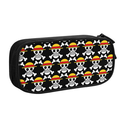 Roztomilý Luffy Smile One Pieces Pencil Case pre dievčatá a chlapcov, veľký úložný priestor pre anime a manga, ceruzka, školské potreby
