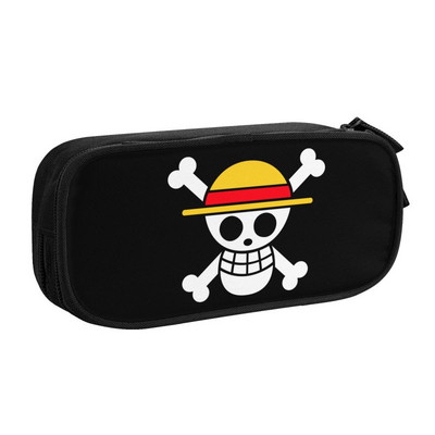 Roztomilý Luffy Smile One Pieces Pencil Case pre dievčatá a chlapcov, veľký úložný priestor pre anime a manga, ceruzka, školské potreby
