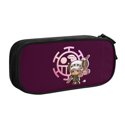 Roztomilý Luffy Smile One Pieces Pencil Case pre dievčatá a chlapcov, veľký úložný priestor pre anime a manga, ceruzka, školské potreby