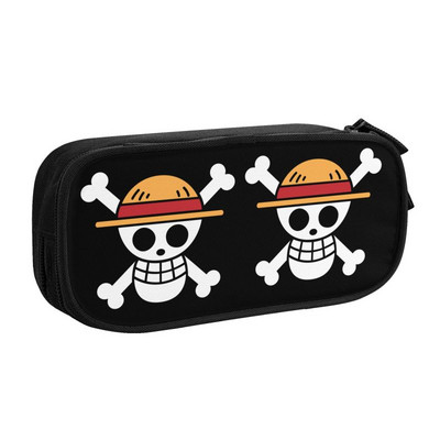 Roztomilý Luffy Smile One Pieces Pencil Case pre dievčatá a chlapcov, veľký úložný priestor pre anime a manga, ceruzka, školské potreby