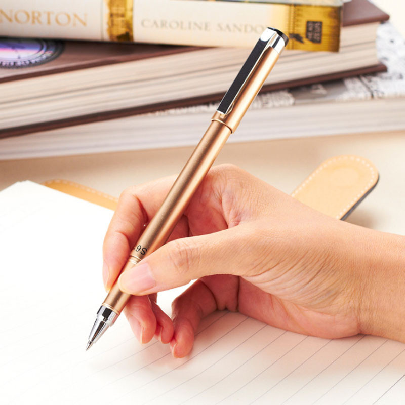 2 bucăți/set HOPK stilou gel de birou stilou negru neutru 0,5 pix de reîncărcare cu carbon pentru băiat, fată, rechizite pentru examene de birou, articole de papetărie