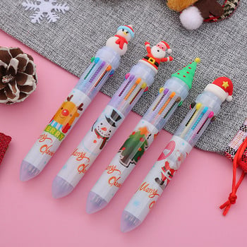 1 τεμ Cute Christmas Series 10 Colors Στυλό στυλό Creative Office School Πολύχρωμο στυλό γραφικής ύλης για παιδιά στυλό Άγιου Βασίλη