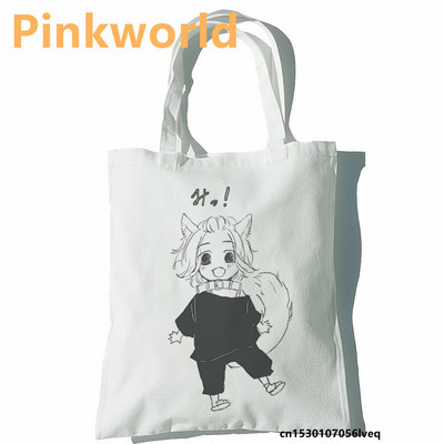 Tokyo Revengers sieviešu iepirkumu soma Funny Print Forša pircēju soma Shopper Black White Women Modes iepirkšanās soma plecu soma Soma