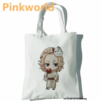 Tokyo Revengers sieviešu iepirkumu soma Funny Print Forša pircēju soma Shopper Black White Women Modes iepirkšanās soma plecu soma Soma