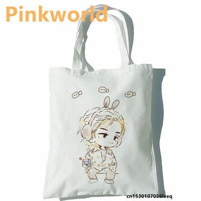 Tokyo Revengers sieviešu iepirkumu soma Funny Print Forša pircēju soma Shopper Black White Women Modes iepirkšanās soma plecu soma Soma