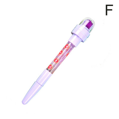 5 u 1 dječja slatka višenamjenska kemijska olovka s valjkastim pečatom sa svjetlom, smiješna čarobna olovka, dječji pribor za djevojčice
