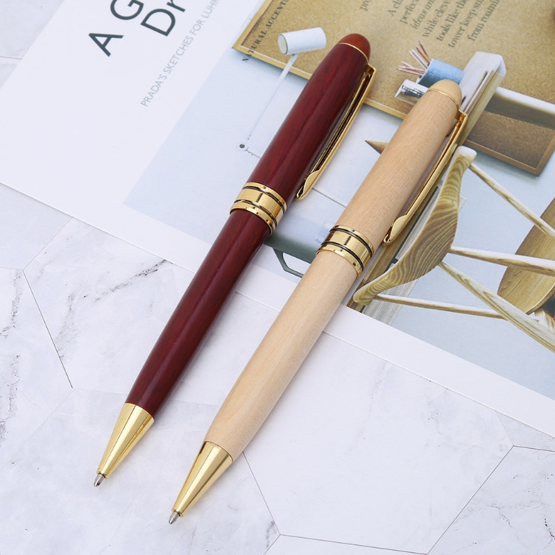 Ručno rađena twist drvena kemijska olovka za učenike, stacionarni uredski alat za pisanje