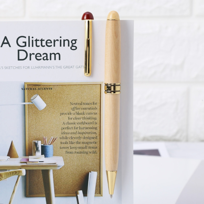 Ručno rađena twist drvena kemijska olovka za učenike, stacionarni uredski alat za pisanje