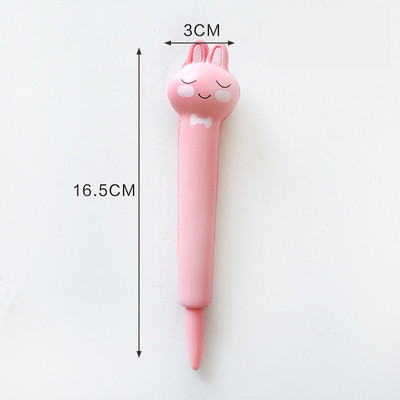 1X ljupka meka spužvasta gel olovka s zečjom mačjom šapom, školski uredski pribor, dječji dar, tiskanica, 0,5 mm crna tinta