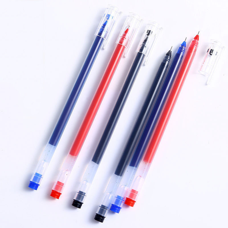 10 kom Neutralna gel olovka velikog kapaciteta 0,5 mm Crveno Plava Crna Olovka s potpisom Učenička vodena olovka Školski uredski materijal