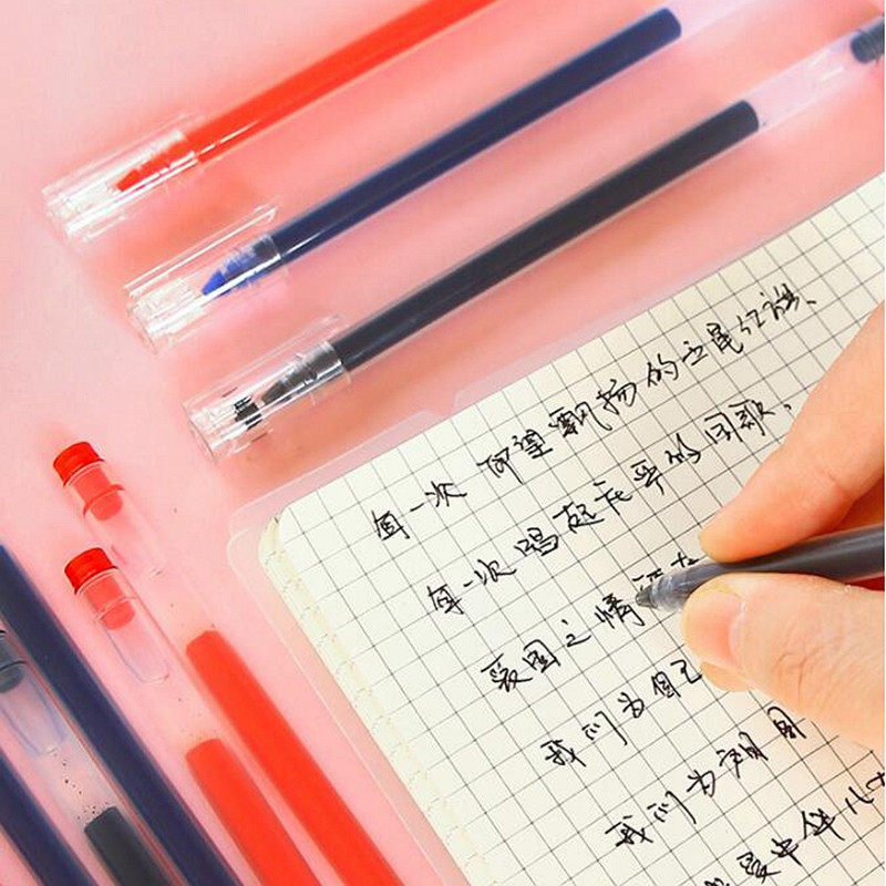 10 kom Neutralna gel olovka velikog kapaciteta 0,5 mm Crveno Plava Crna Olovka s potpisom Učenička vodena olovka Školski uredski materijal