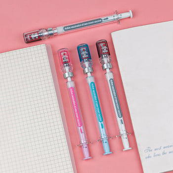 Творческа спринцовка с особена форма, гел химикалки, 0,5 мм, играчки с подпис, химикалки Kawaii Design, новости, писане, училищни офис консумативи
