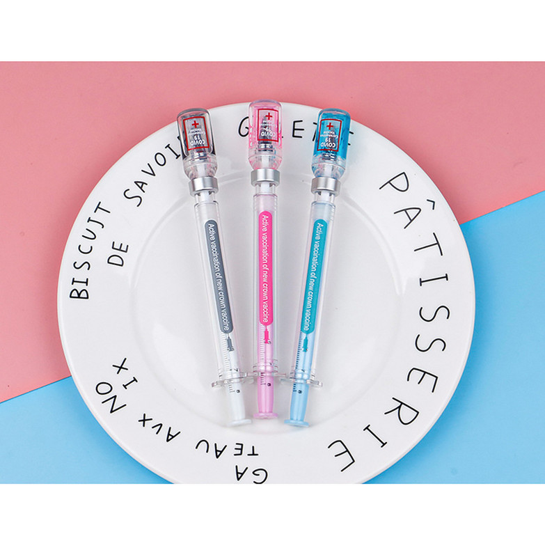 Kūrybinis švirkštas savotiškos formos gelio rašikliai 0,5 mm parašo žaislų rašikliai Kawaii dizaino naujovės rašymo mokyklos biuro reikmenys