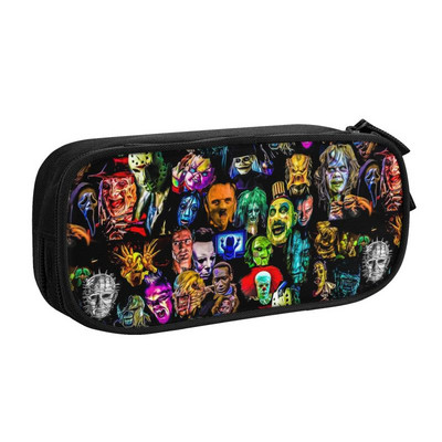 Chucky Charms Horror Cerel Parody zīmuļu futrālis meitenēm, zēniem, liela krātuve Smieklīga velna lelle pildspalvu kastītes soma rakstāmpiederumi