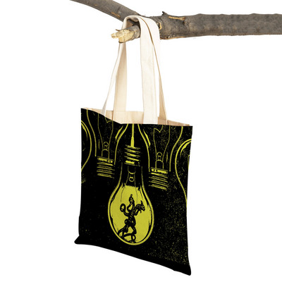 Stranger Things Lady Tote rokassomiņa Karikatūra Anime Druka Atkārtoti lietojama salokāma gadījuma bērniem Dāvanu kanvas Colth iepirkšanās plecu soma