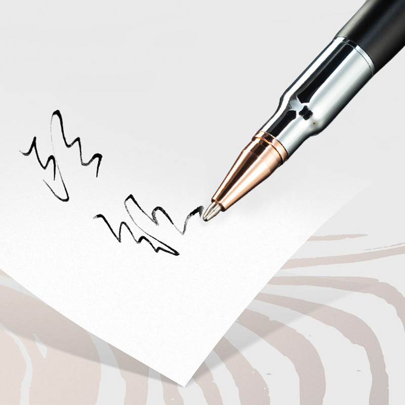 Bolt Action Pen Metāla lodīšu pildspalva rakstāma gēla tintes pildspalva 1,0 mm, vidējais punkts studentiem Skolotājs Vadītājs Jurists Profesors