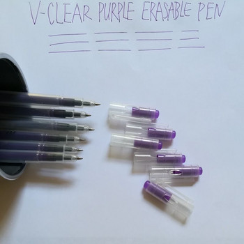 VCLEAR Лилаво мастило може да се изтрие Гелова писалка Подарък Химикалка за писане 0,7 mm Писалка с върха на писалката Изтриваема писалка за пълнене Студент Училищен офис канцеларски материали