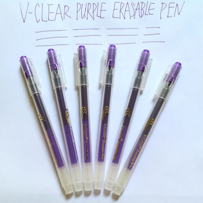 VCLEAR Ljubičasta tinta koja se može brisati Gel olovka Poklon olovka za pisanje 0,7 mm Vrh olovke Izbrisiva olovka za dopunu Učenik Školski uredski pribor