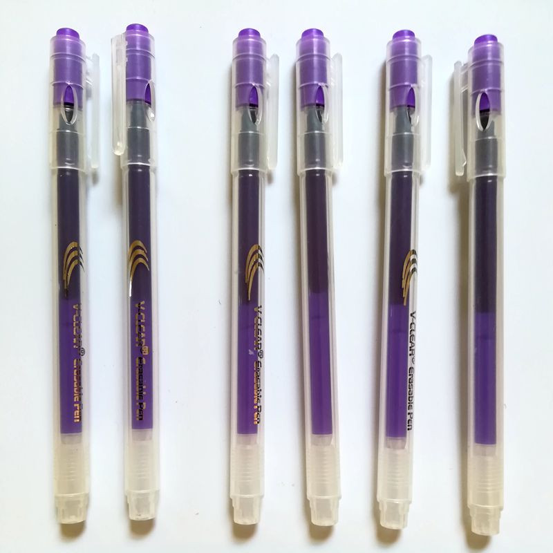 VCLEAR purpurinį rašalą galima ištrinti gelio rašiklio dovanoms rašomas rašiklis 0,7 mm rašiklio galiukas, ištrinamas pildomas rašiklis Studentų mokyklos biuro reikmenys