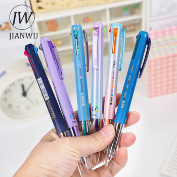 JIANWU 0,5 mm 3 цветна печатна гел химикалка Creative Simple Gel Pen Бързосъхнеща капачка Неутрална писалка Журнал Писане Консумативи Канцеларски материали