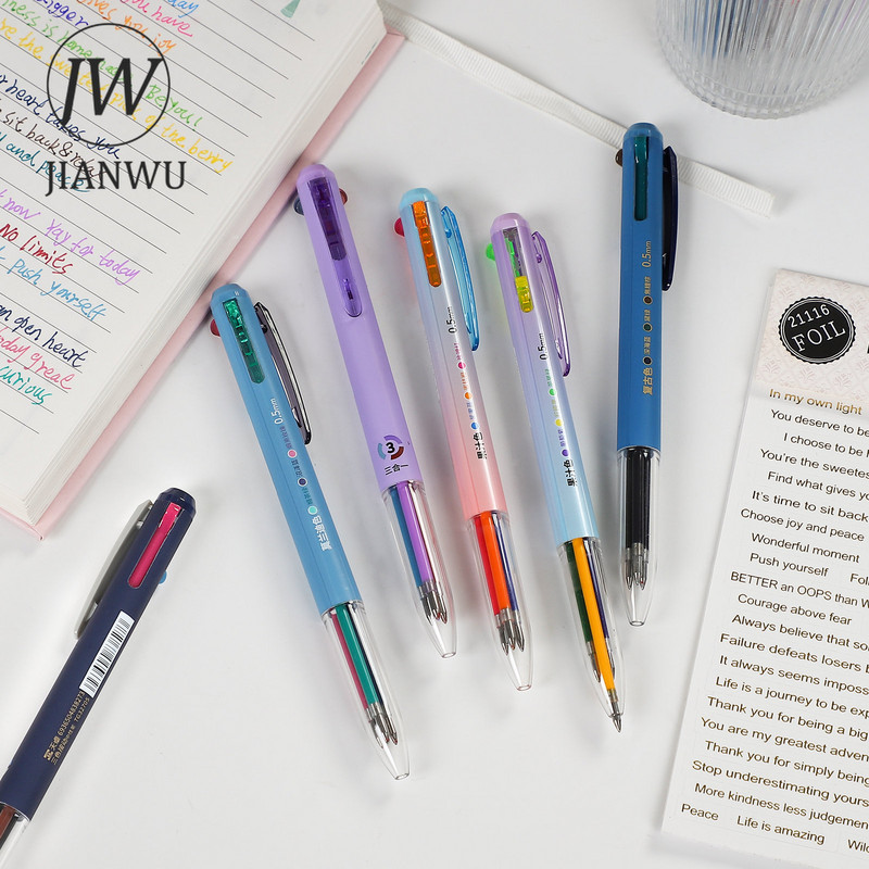 JIANWU 0,5 mm Gel olovka s 3 boje Kreativna jednostavna gel olovka Brzo sušeći poklopac Neutralna olovka Dnevnik Pribor za pisanje Pribor