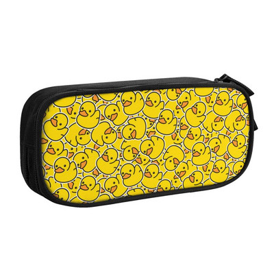 Egyedi sárga klasszikus gumikacsa Kawaii tolltartó fiú Gilrs nagy kapacitású tolltáska diákiskola