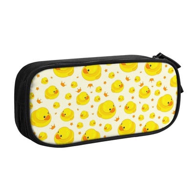 Egyedi sárga klasszikus gumikacsa Kawaii tolltartó fiú Gilrs nagy kapacitású tolltáska diákiskola