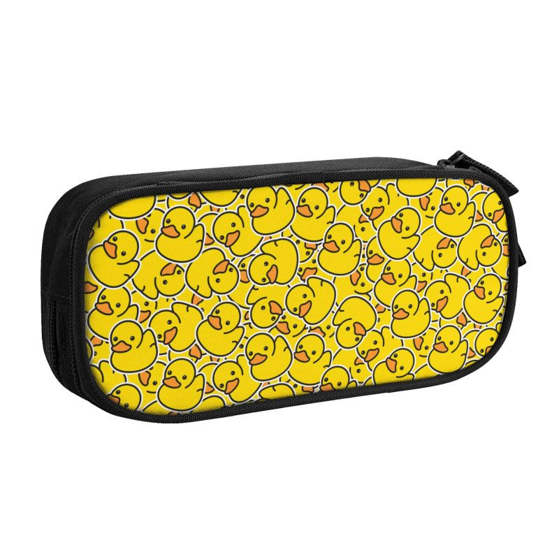 Egyedi sárga klasszikus gumikacsa Kawaii tolltartó fiú Gilrs nagy kapacitású tolltáska diákiskola