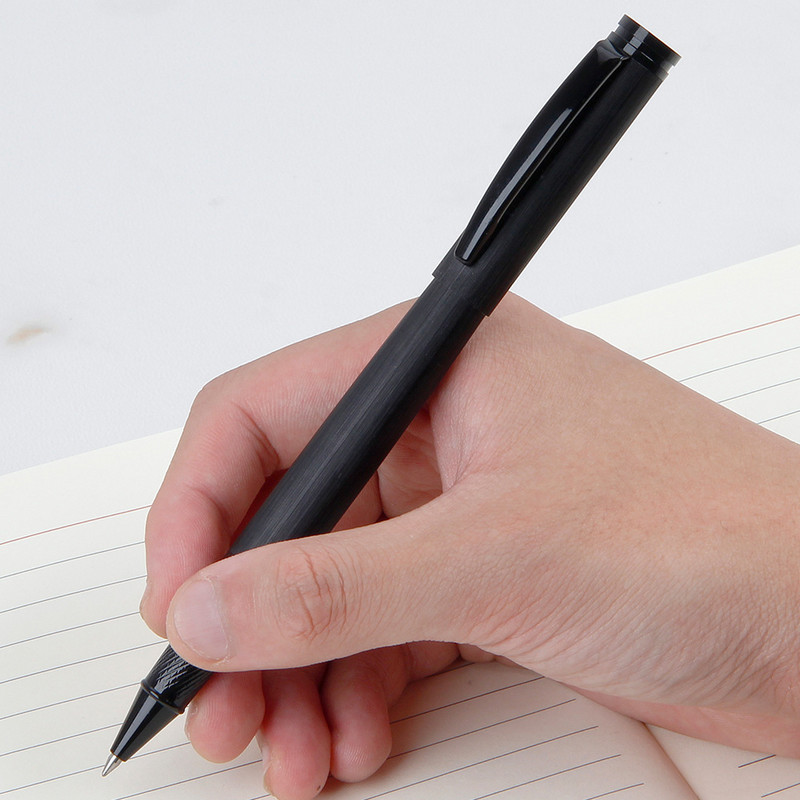 Luksuzna kvalitetna crna titanijska Matel kemijska olovka s valjkom Business Office Switzerland Kemijske olovke s matiranim potpisom i tintom
