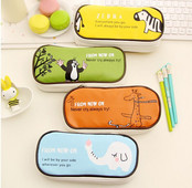 Kreativne slatke životinje PU kožna pernica školska za dječake i djevojčice Višenamjenska torba za olovke velikog kapaciteta Školski pribor