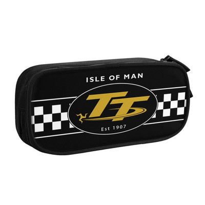 Korejas Isle Of Men Tt Racing zīmuļu futrālis zēniem Gilrs Pielāgots Motociklu Sports Liela glabāšanas pildspalvu soma kaste Skolas piederumi