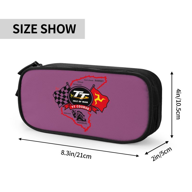 Korejas Isle Of Men Tt Racing zīmuļu futrālis zēniem Gilrs Pielāgots Motociklu Sports Liela glabāšanas pildspalvu soma kaste Skolas piederumi