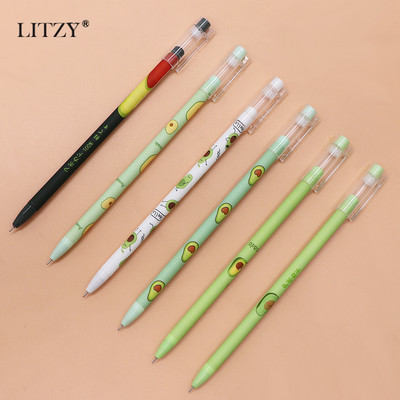 6 vnt / rinkinys 0,5 mm gelinis rašiklis Peaches Pen Kawaii raštinės reikmenys mokykliniai reikmenys avokado gelio rašalo rašikliai, skirti biuro reikmenims Mokinio rašymo priemonė