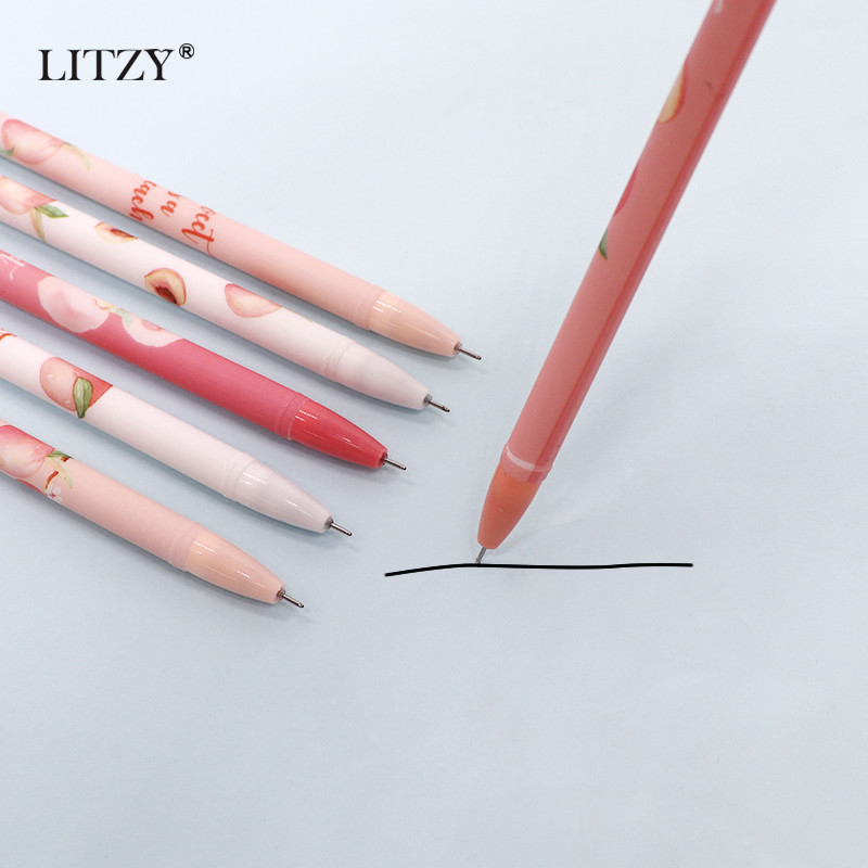 6 vnt / rinkinys 0,5 mm gelinis rašiklis Peaches Pen Kawaii raštinės reikmenys mokykliniai reikmenys avokado gelio rašalo rašikliai, skirti biuro reikmenims Mokinio rašymo priemonė
