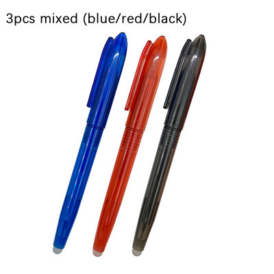 Set de stilouri cu gel șters în 6 culori, mâner lavabil, 0,5 mm, de mare capacitate, cu cerneală colorată, tijă de reumplere, birou, școală, scris, papetărie Kawaii